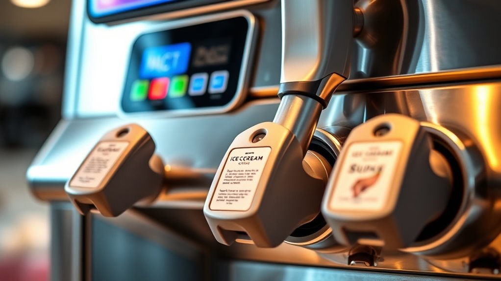 features for ice cream machines
