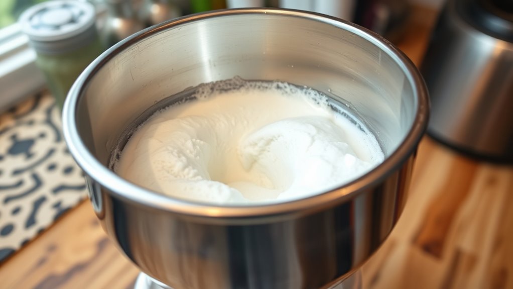 freeze bowl thoroughly overnight