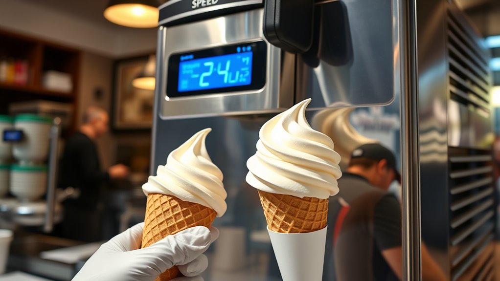 optimize ice cream machine speed