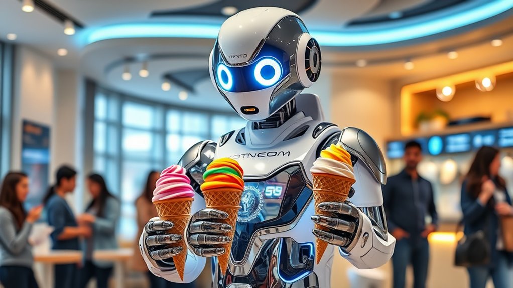 robots serve customizable ice cream