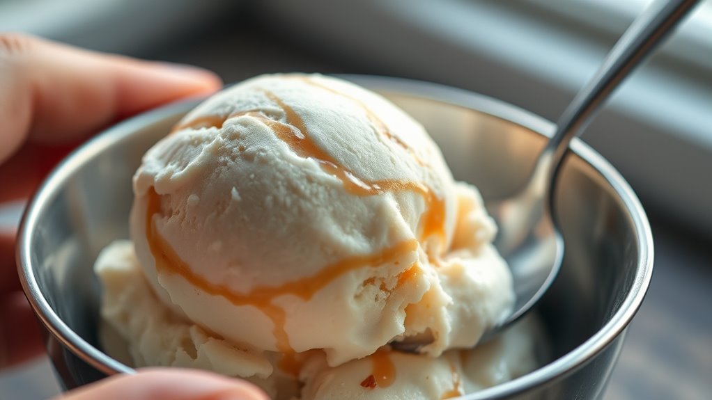 serve slightly softened ice cream
