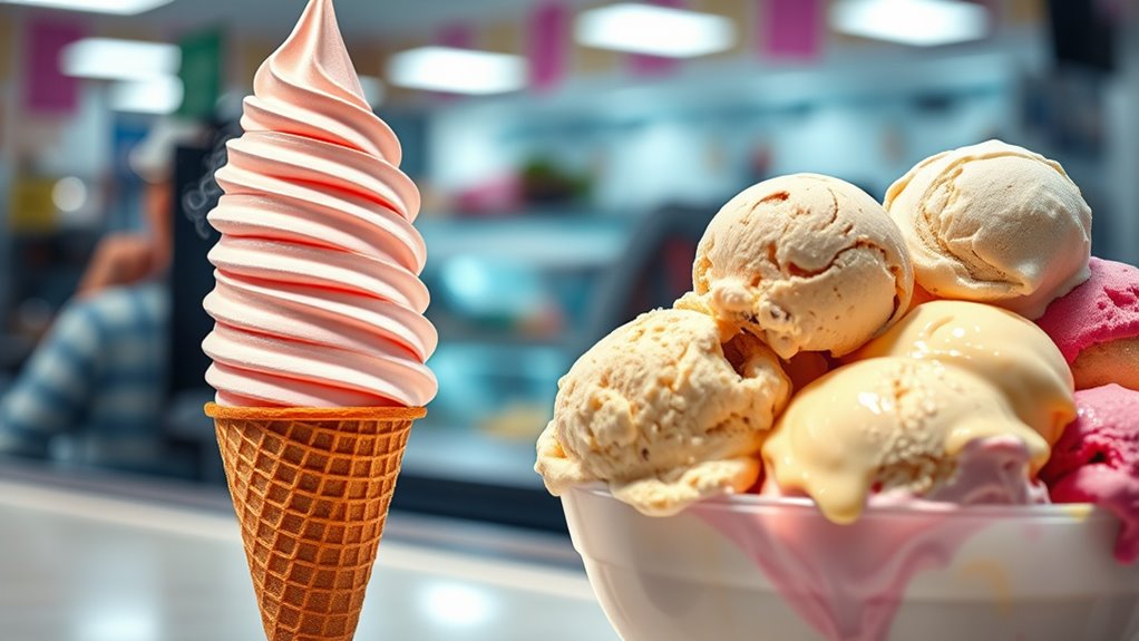 soft serve versus hard ice