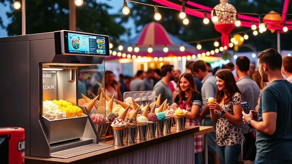 strategic eco friendly ice cream setup