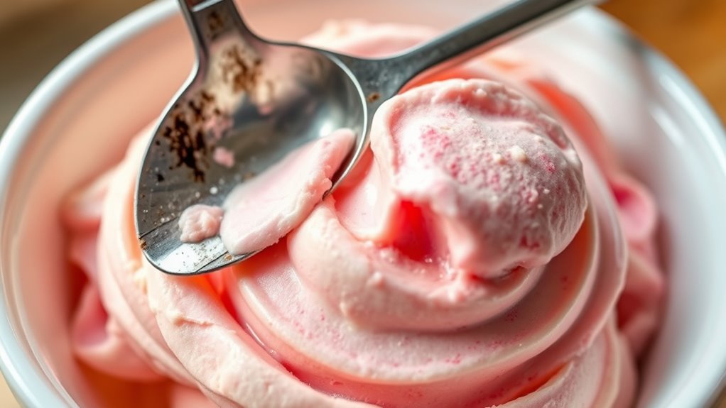 use clean sanitized scoops