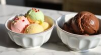 comparing gelato and ice cream