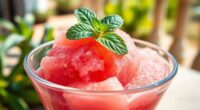cooling watermelon sorbet