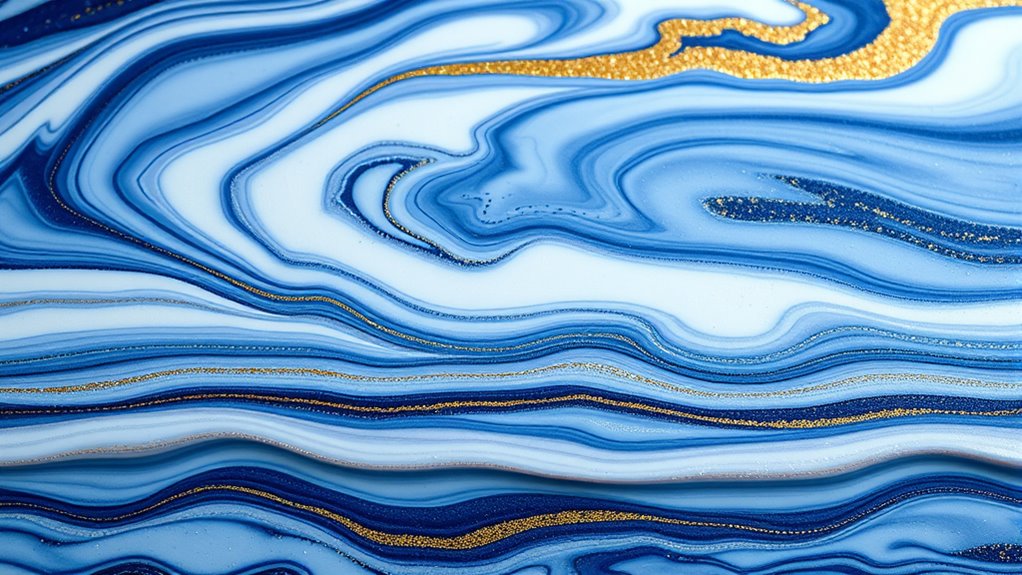 create artistic marble desserts