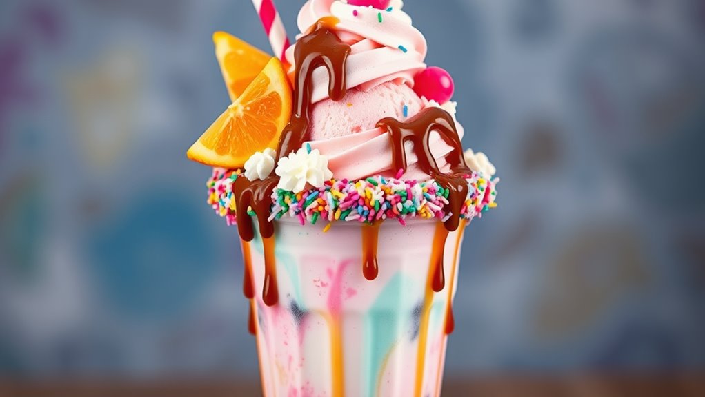 creative gelato freakshake art
