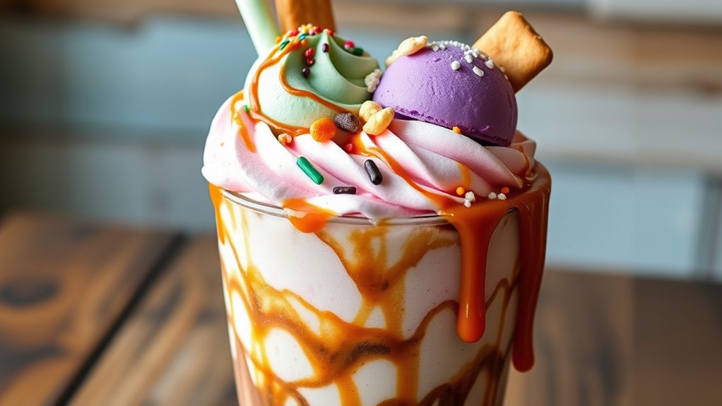 decorative gelato milkshakes