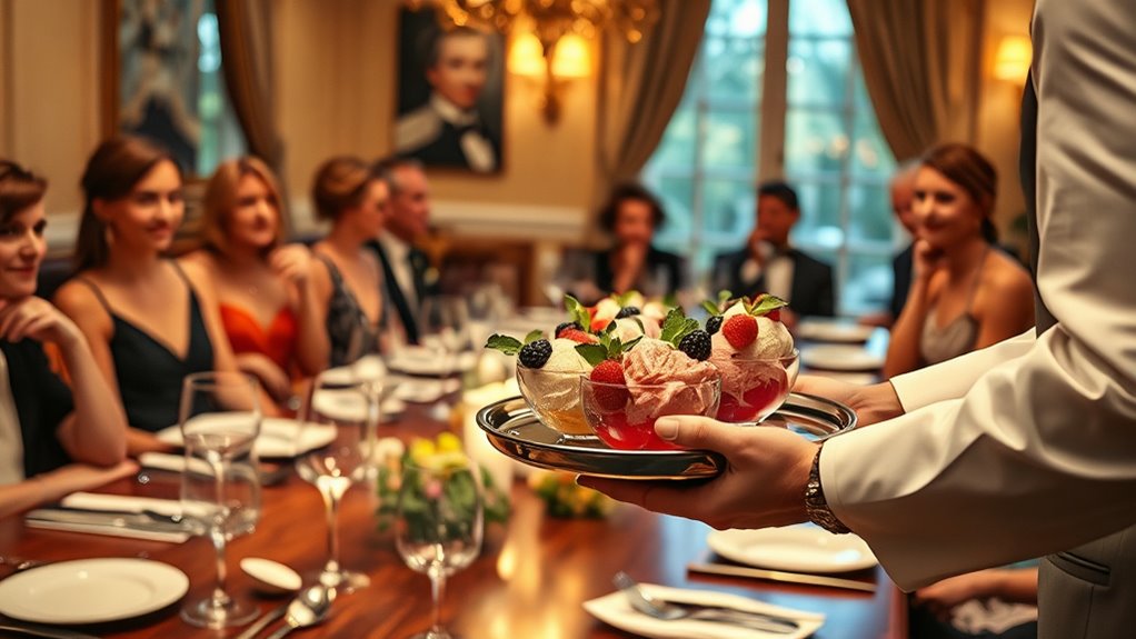 elegant thoughtful gelato presentation
