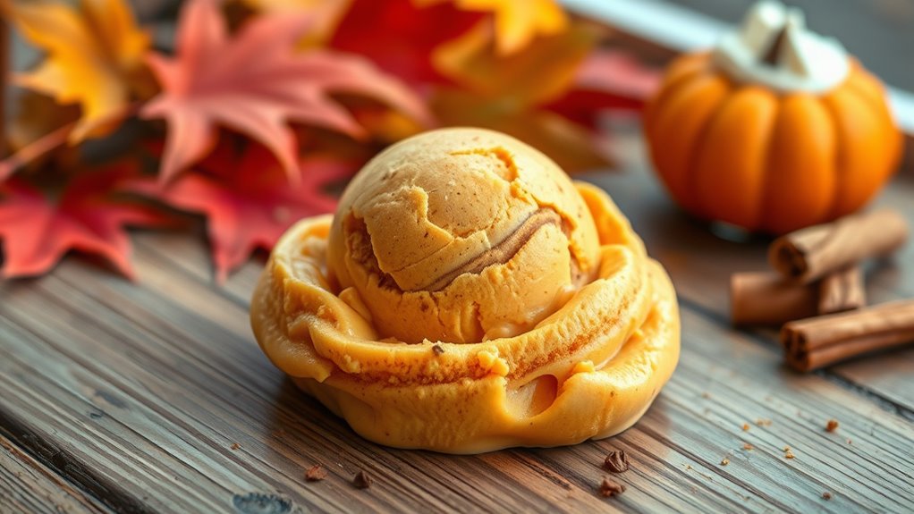 fall inspired creamy pumpkin gelato