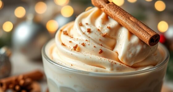 festive creamy eggnog gelato