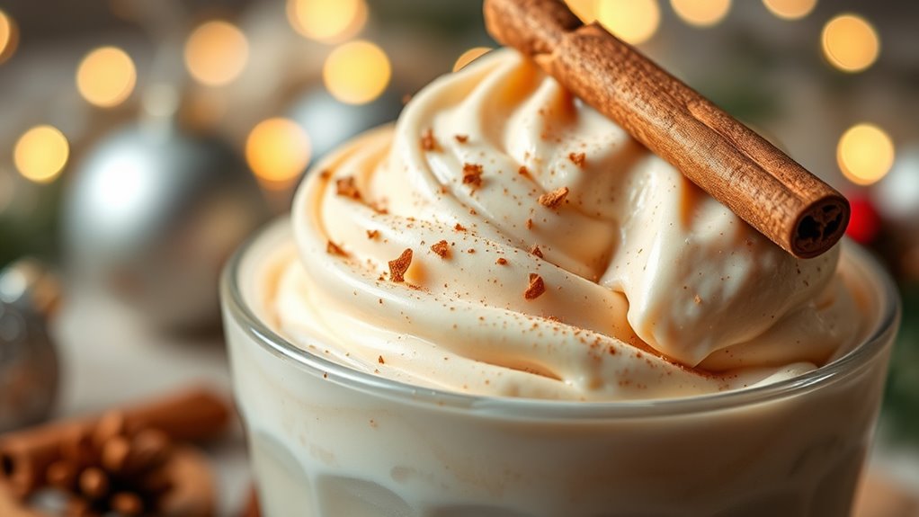 festive creamy eggnog gelato