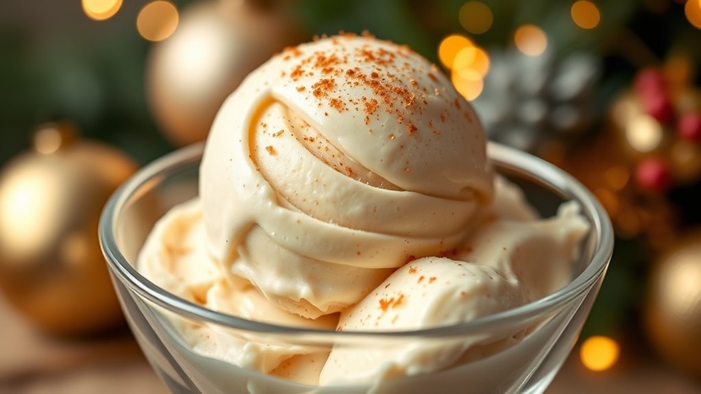 festive eggnog gelato delights