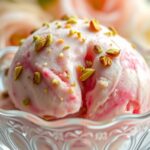 floral pistachio rosewater gelato