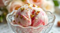 floral pistachio rosewater gelato