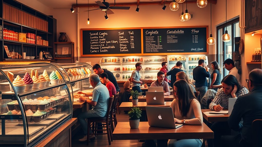 gelato cafes for studying