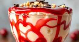 homemade spumoni gelato layers