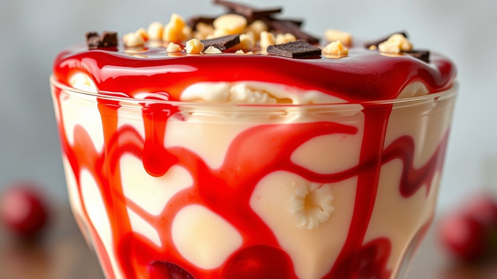 homemade spumoni gelato layers