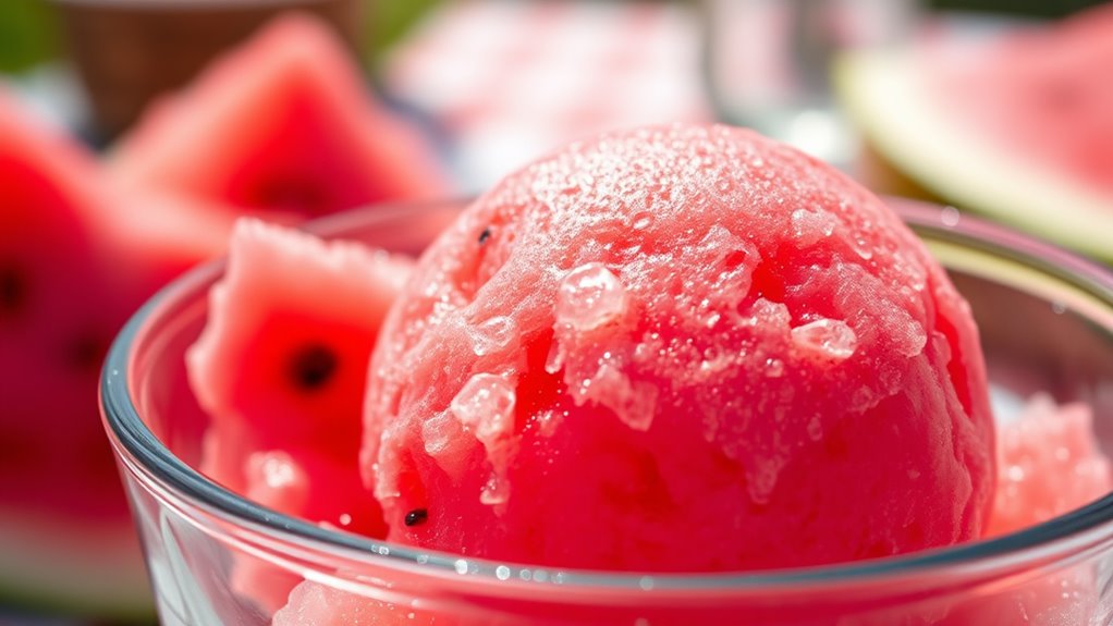 homemade watermelon sorbet
