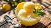 instant refreshing lemon sorbet