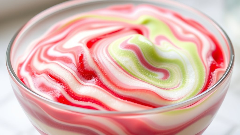 layered vibrant gelato art