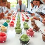 professional gelato tasting session