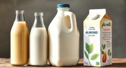 selecting dairy or plant milk