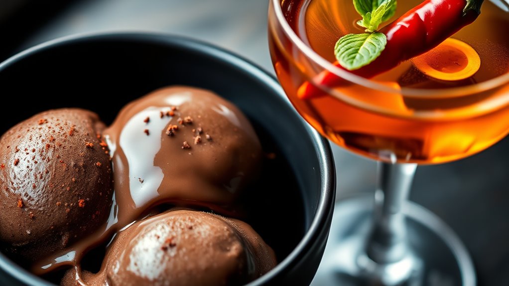 spicy chocolate mezcal drinks