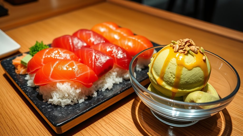 sushi and gelato fusion