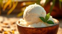 tropical spiced rum gelato