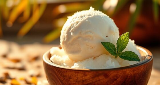 tropical spiced rum gelato