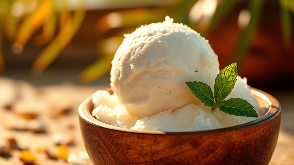 tropical spiced rum gelato