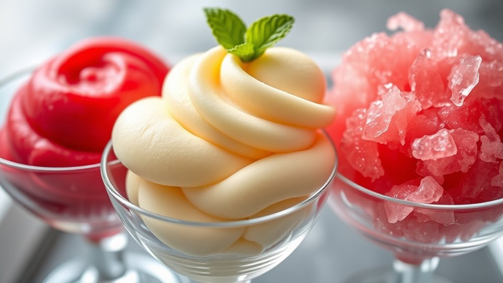 types of frozen desserts