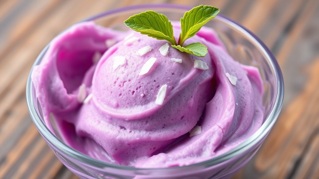 vibrant flavorful ube gelato