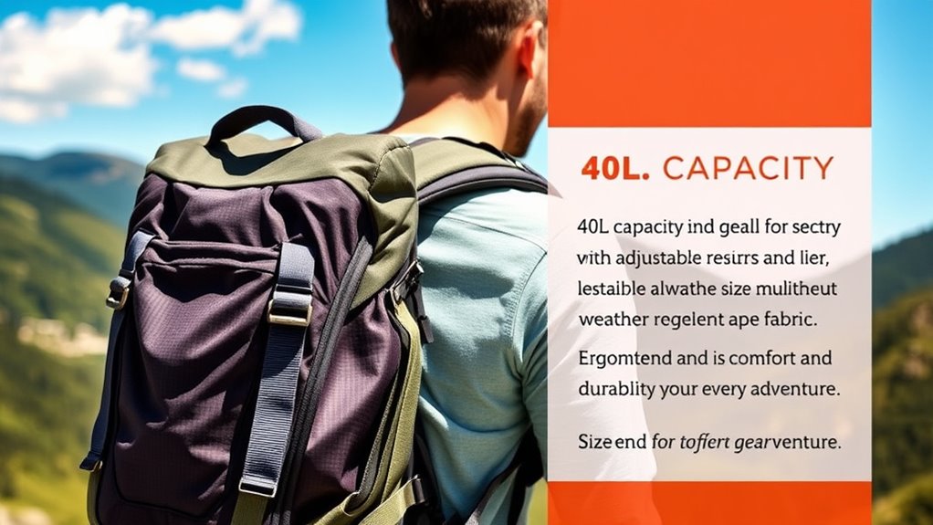 capacity durability comfort weather
