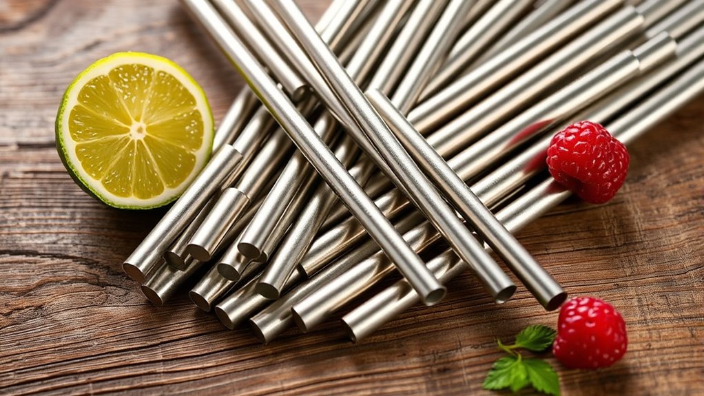 eco friendly stylish metal straws