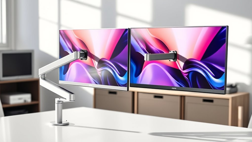 monitor arm compatibility and flexibility