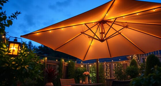 patio umbrella light guide