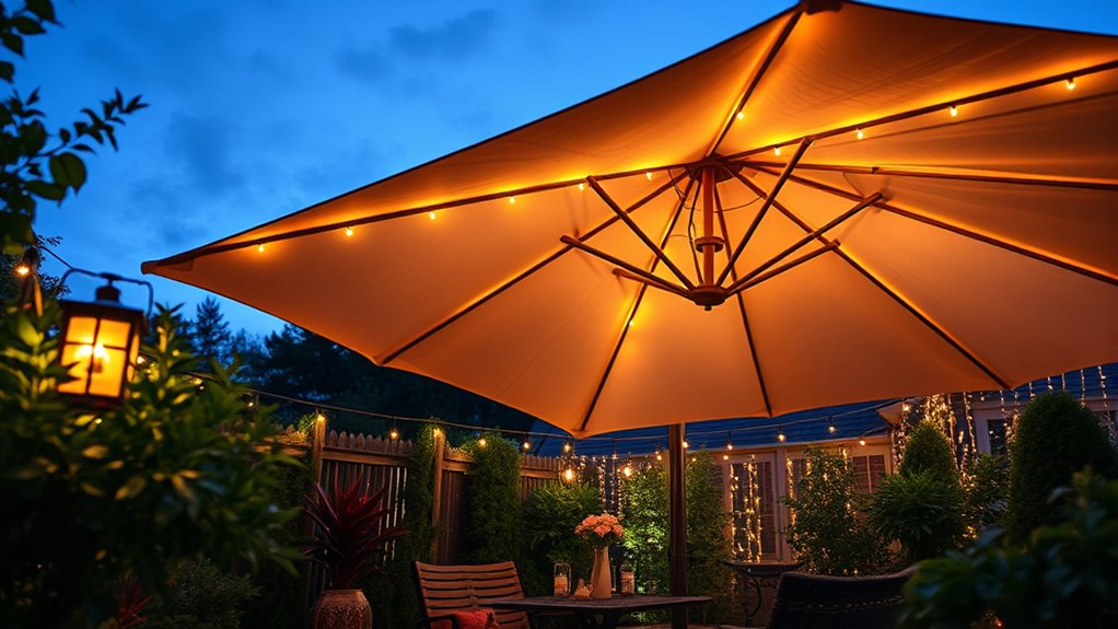 patio umbrella light guide