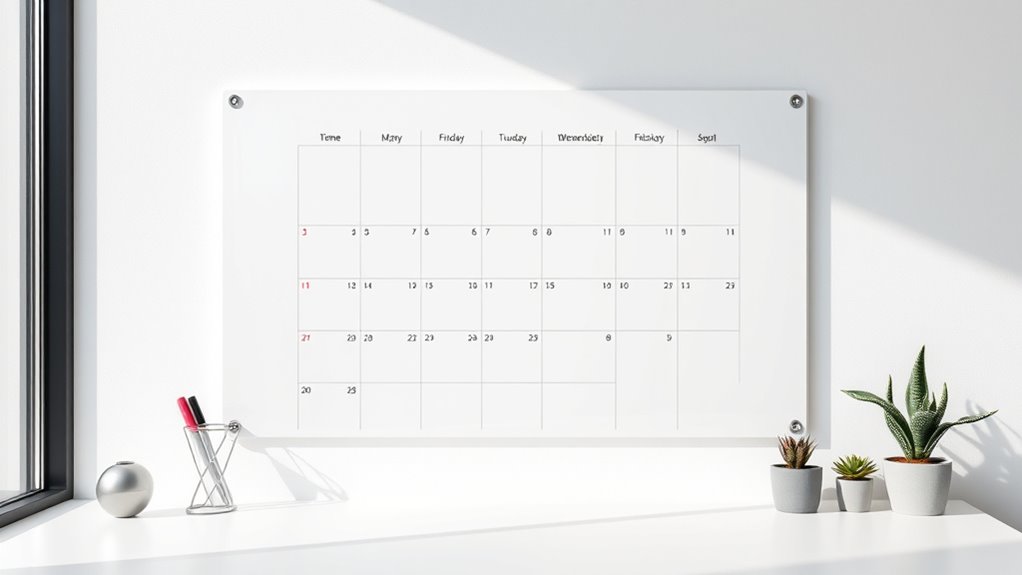 stylish whiteboard calendar options