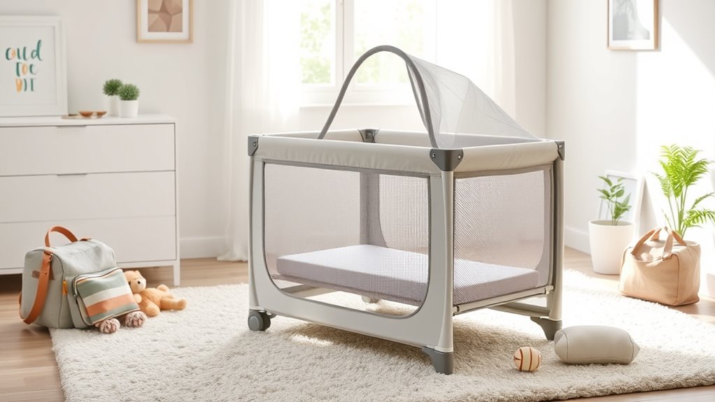 top foldable travel cribs