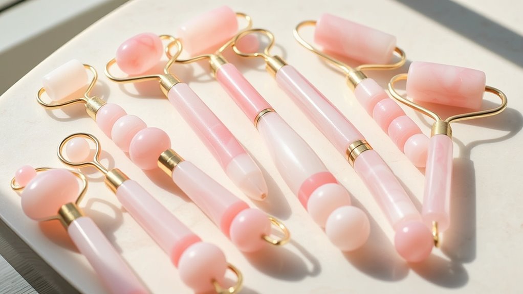 top rose quartz facial rollers