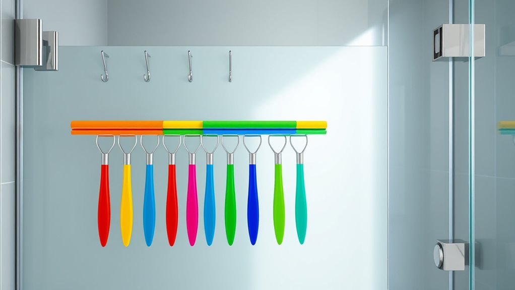 top shower squeegees with hooks