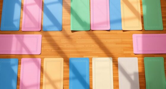yoga mats with alignment lines