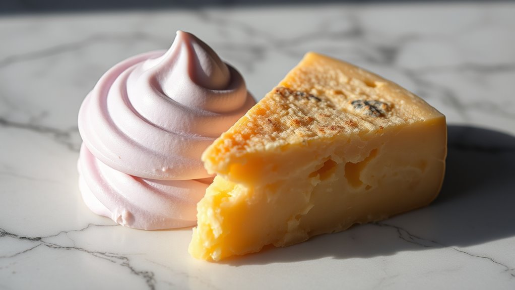 creamy gelato and cheese