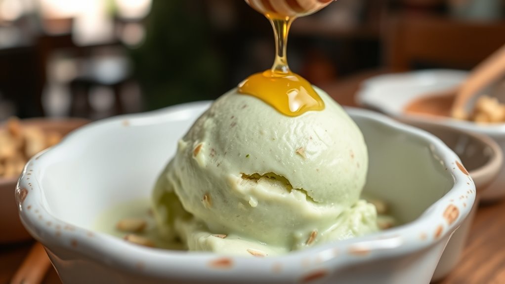 creamy italian pistachio gelato