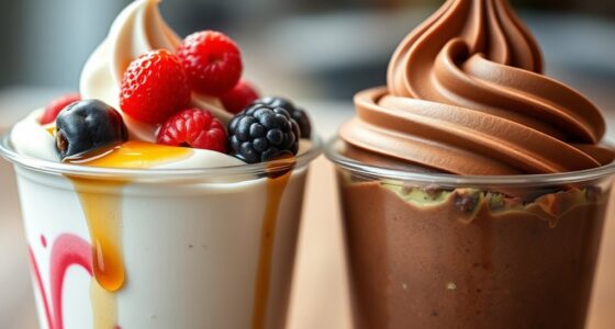 different textures and temperatures