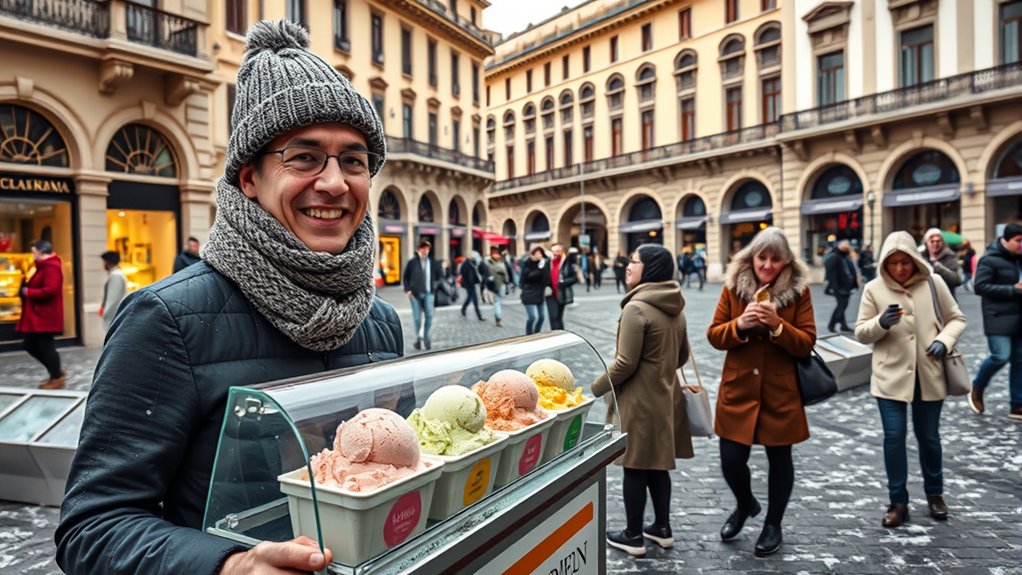 eating gelato year round