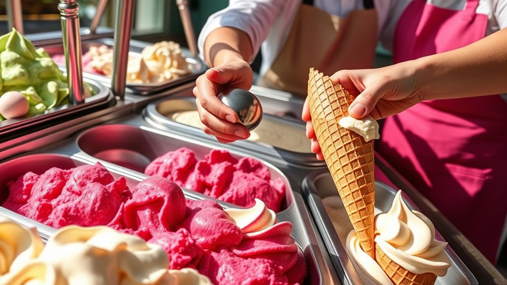 enjoying gelato with etiquette